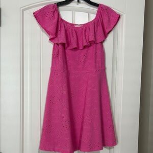 btween Vibrant Pink Lace-Trimmed Garment